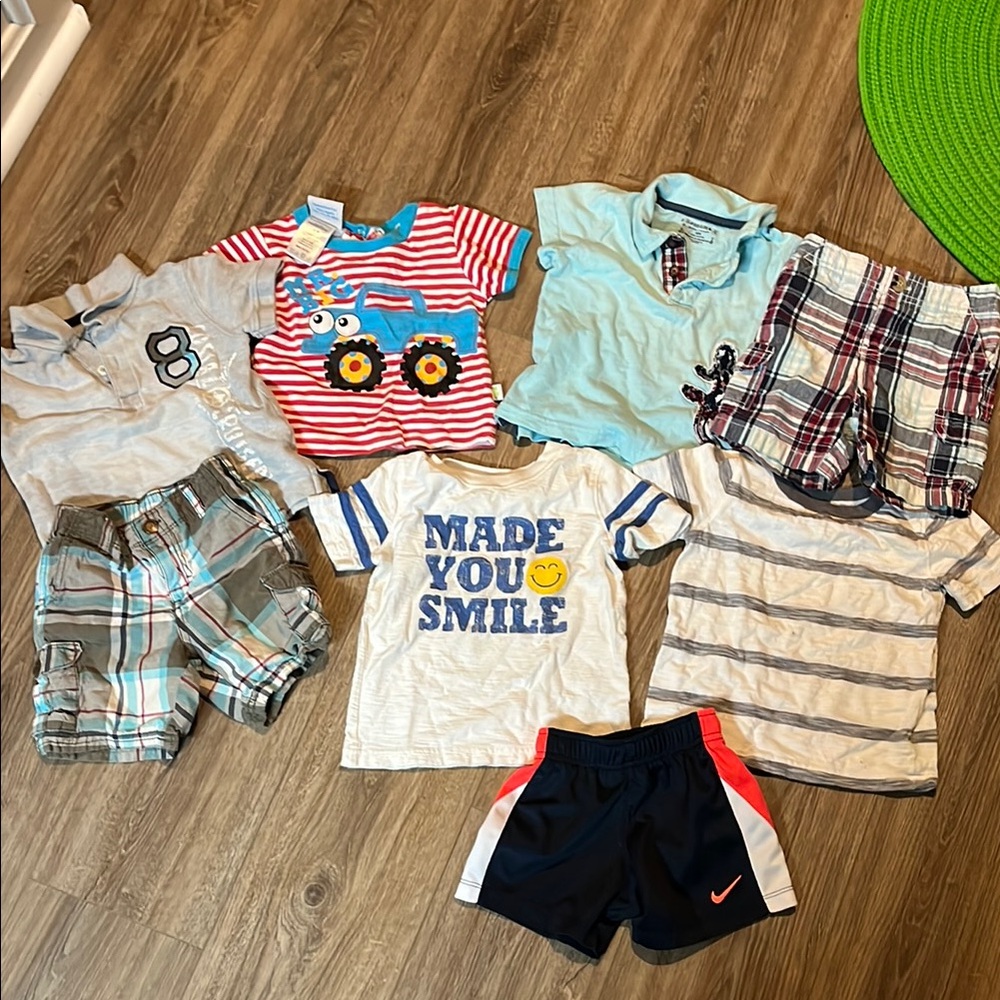 Boys' Clothing Bundle with Graphic Tees and Shorts